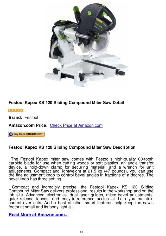 Festool Kapex Ks 120 Sliding Compound Miter Saw