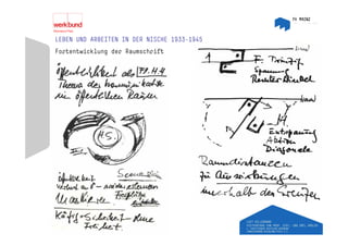 LEBEN UND ARBEITEN IN DER NISCHE 1933 1945
                                 1933-1945
Fortentwicklung der Raumschrift
 