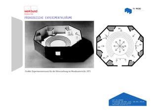 PÄDAGOGISCHE EXPERIMENTALRÄUME




Großer Experimentierraum für die Hörerziehung im Musikunterricht, 1971
 
