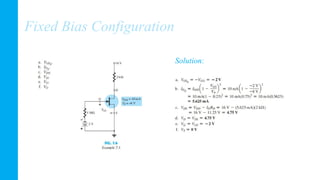 Fixed Bias Configuration
Solution:
 