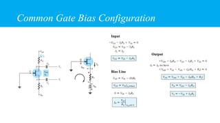 Common Gate Bias Configuration
Bias Line
Input
Output
 