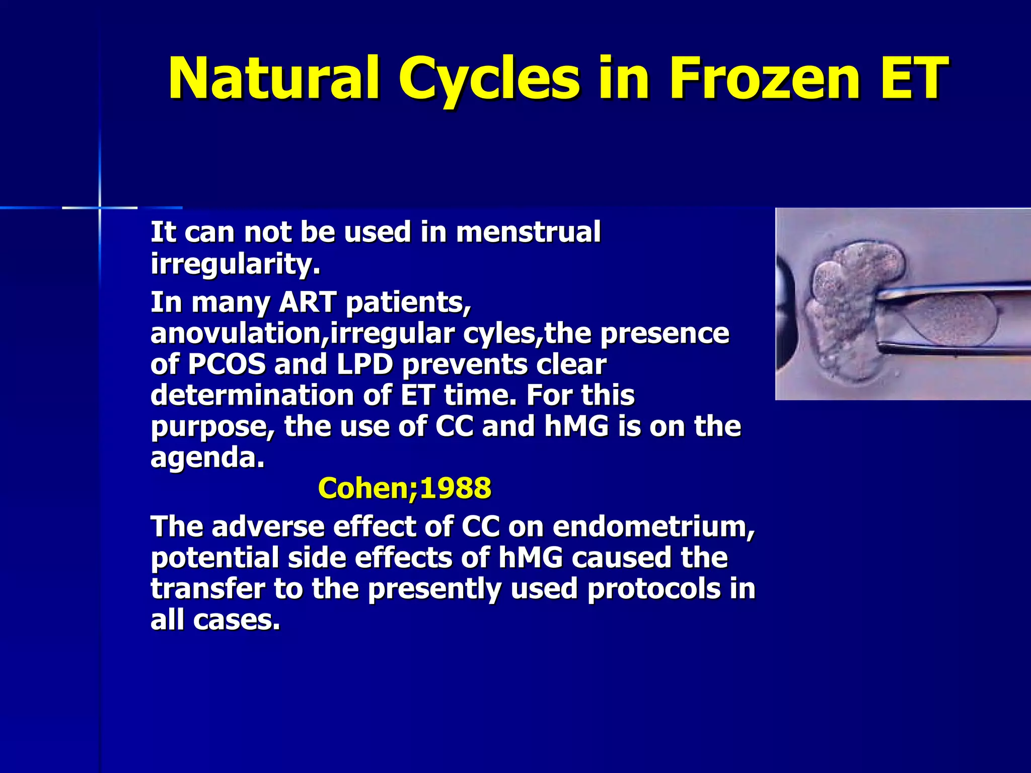 ENDOMETRIAL PREPARATION IN FROZEN EMBRYO TRANSFER CYCLES PPT
