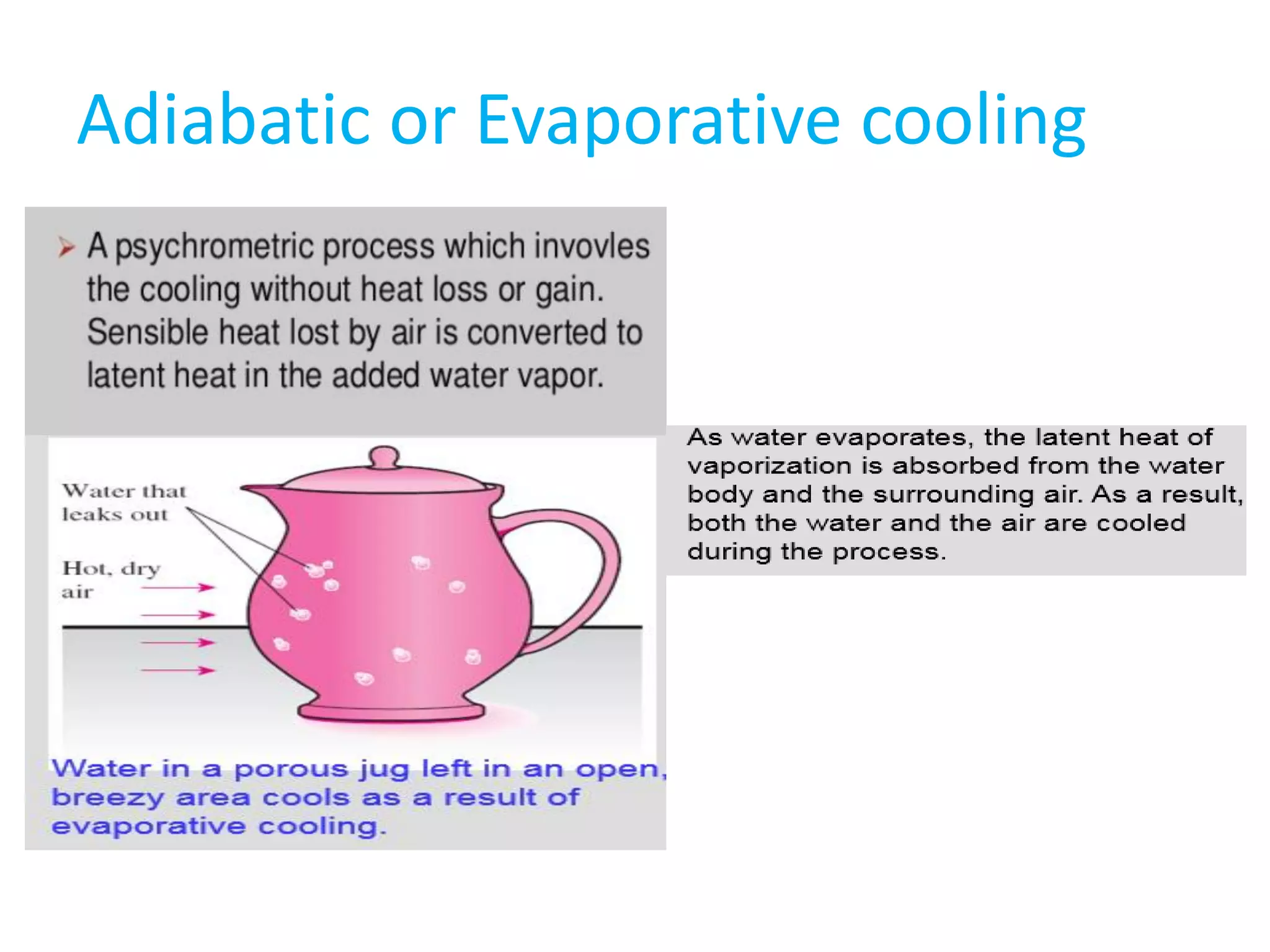 Adiabatic or Evaporative cooling