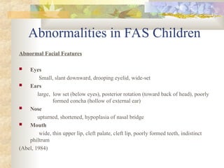Fetal Alcohol Syndrome fetal alcohol syndrome and fetal alcohol ...
