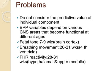 biophysical assessment of fetus | PPTX