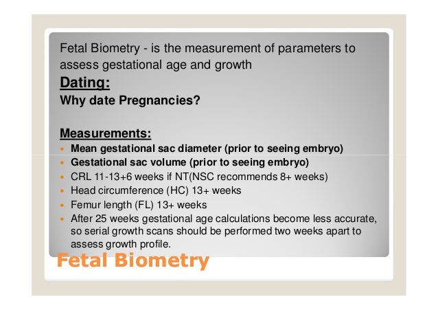 Fetal Biometry Crl Chart