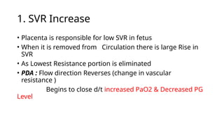 Increased Svr Comprehensive Overview of Fetal Circulation and Postnatal Transition | PPTX