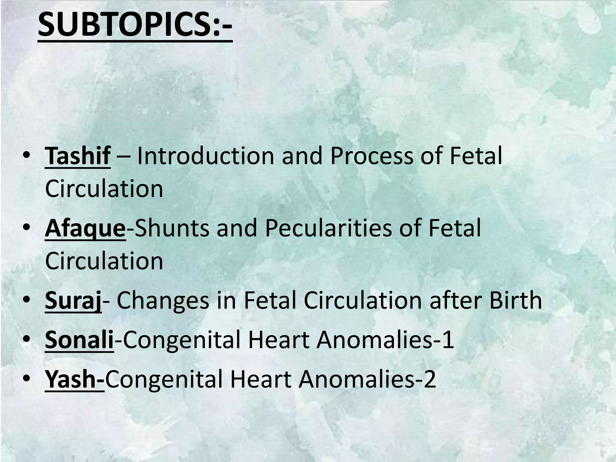 Fetal circulation (for mbbs) | PPTX