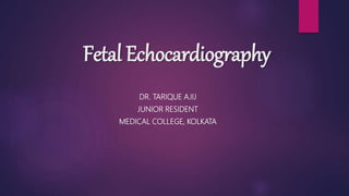 Fetal Echocardiography
DR. TARIQUE AJIJ
JUNIOR RESIDENT
MEDICAL COLLEGE, KOLKATA
 