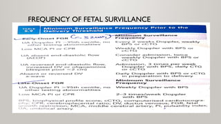 FREQUENCY OF FETAL SURVILLANCE
 