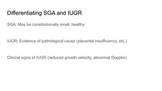Sga Sign Fetal growth.. obstetrics and gynecology | PDF