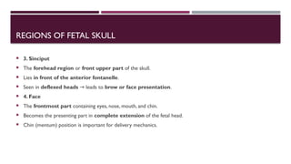 Deflexed Description of the fetal skull for msc nursing | PPTX