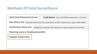 approach to evidence based antenatal Fetal survelliance