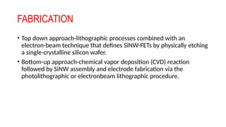 FET BASED BIOSENSOR FOR NANOSCIENCE AND N | PPT