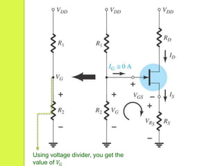 Using voltage divider, you get the
value of 𝑉𝐺
 