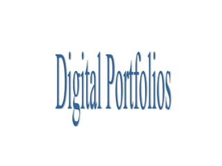 Digital Portfolios 