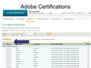 Adobe Certifications

 