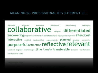 MEANINGFUL PROFESSIONAL DEVELOPMENT IS…

 