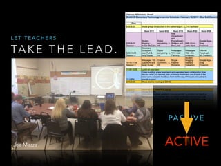 LET TEACHERS

TA K E T H E L E A D .

PA S S I V E
Joe Mazza

ACTIVE

 