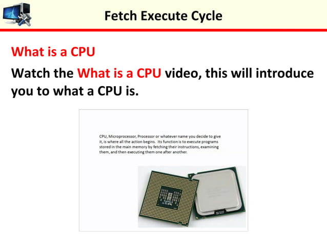 Fetch execute cycle | PPT | Operating Systems | Computer Software and ...