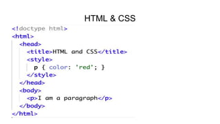 HTML & CSS
 