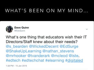 W H AT ’ S B E E N O N M Y M I N D …
 