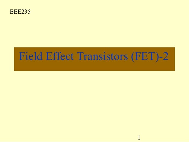 fet transistor lecture