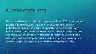 Food containers | PPTX
