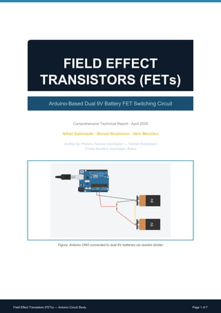 Arduino-Based Dual 9V Battery FET Switching Circuit: Comprehensive ...