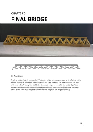 Fettuccine truss bridge report | PDF