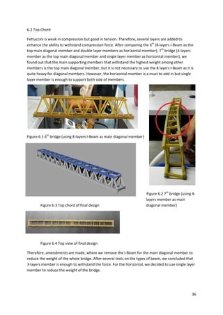 Fettuccine truss bridge report | PDF