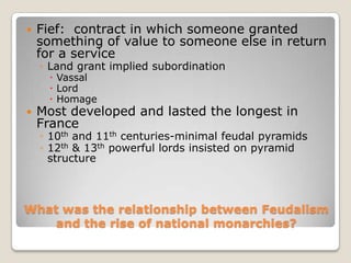 Feudalism & Rise of European Monarchies | PPTX