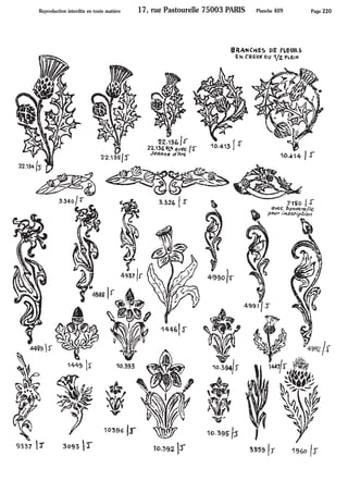 Feuilles fleurs fruits - Pièces estampées ARTMETAL FRAMEX