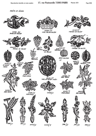 Feuilles fleurs fruits - Pièces estampées ARTMETAL FRAMEX