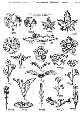 Feuilles fleurs fruits - Pièces estampées ARTMETAL FRAMEX