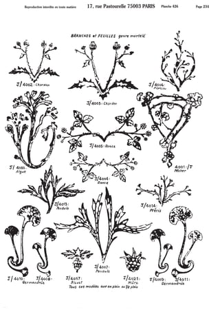 Feuilles fleurs fruits - Pièces estampées ARTMETAL FRAMEX