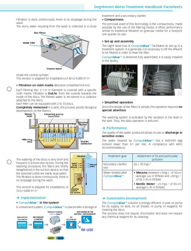 Degrémont Water Treatment Handbook Factsheets N°2 Compakblue
