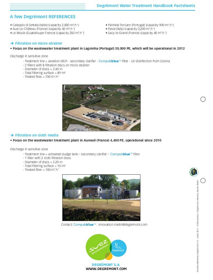 Degrémont Water Treatment Handbook Factsheets N°2 Compakblue