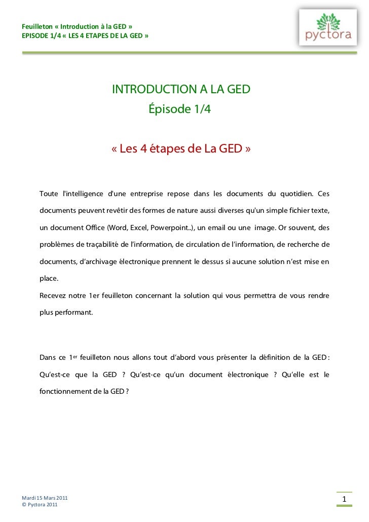 Les 4 Etapes De La Ged
