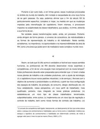 O RH e os Processos de Trabalho nas Empresas do Século XXI