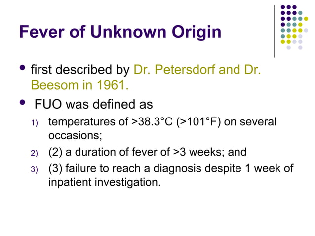 Fever- pathophysiology , patterns, types of fuo.ppt | Diseases and ...