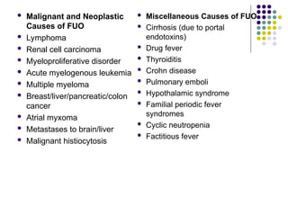 Fever- pathophysiology , patterns, types of fuo.ppt