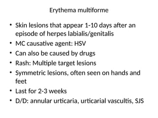 Diffuse Rash Multiple Targetoids Fever with rash - Diagnosis and Treatment | PPTX
