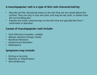 Macular Rashes Differentials Fever with Rashes DIFFERENTIAL DIAGNOSIS | PPTX