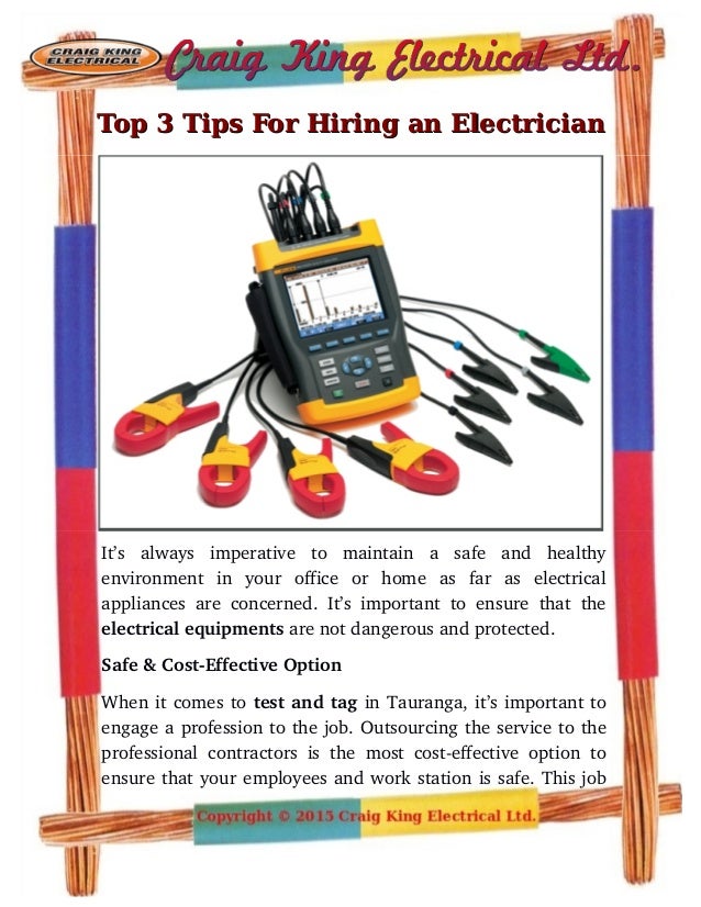 Few Tips When Hiring an Electrician