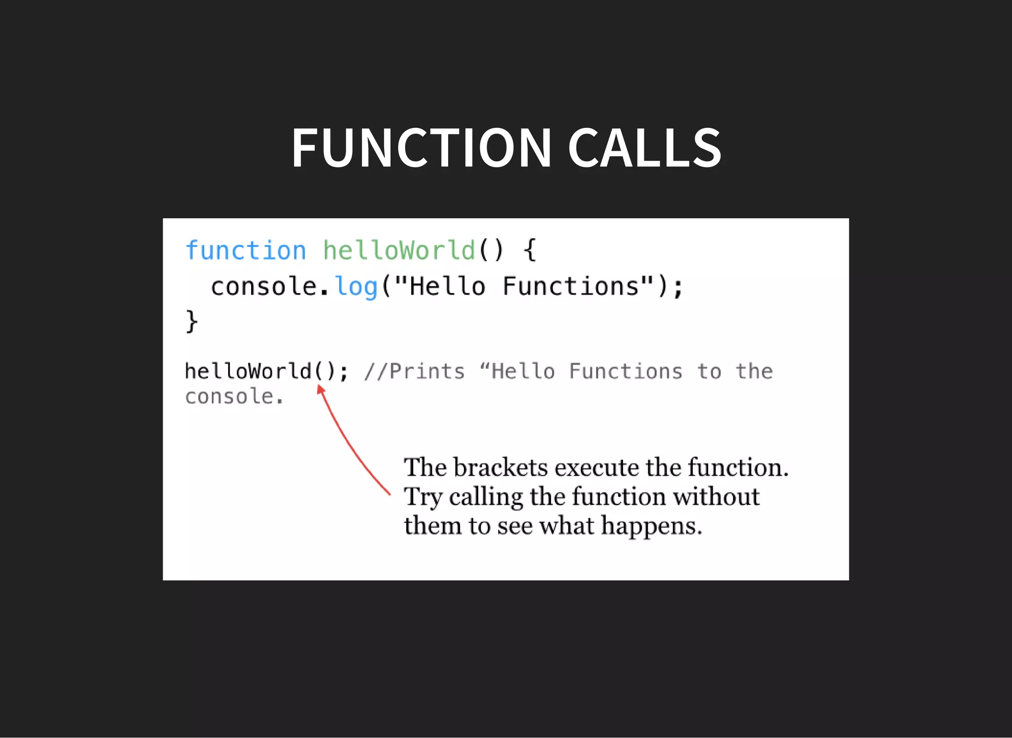 FUNCTION CALLS
 