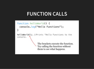 FUNCTION CALLS
 