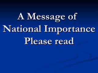 Few minutes for our country