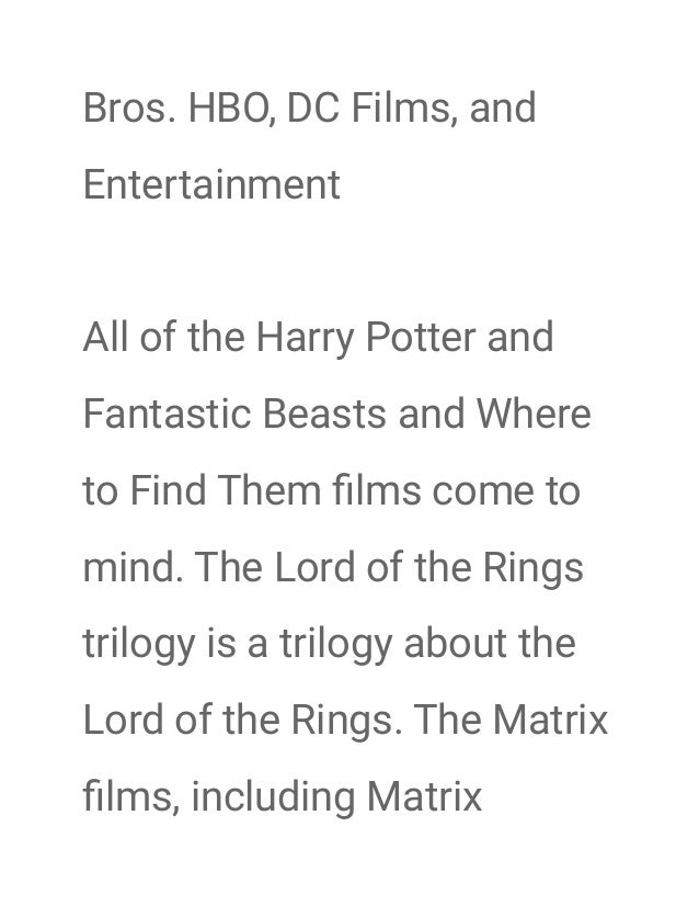Bros. HBO, DC Films, and
Entertainment
All of the Harry Potter and
Fantastic Beasts and Where
to Find Them films come to
m...