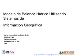 AGRO CLIMATOLOGÍA Y SISTEMAS DE ALERTA TEMPRANA FEWSNET 